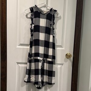 Cloth & Stone Monochrome Checkered Romper
